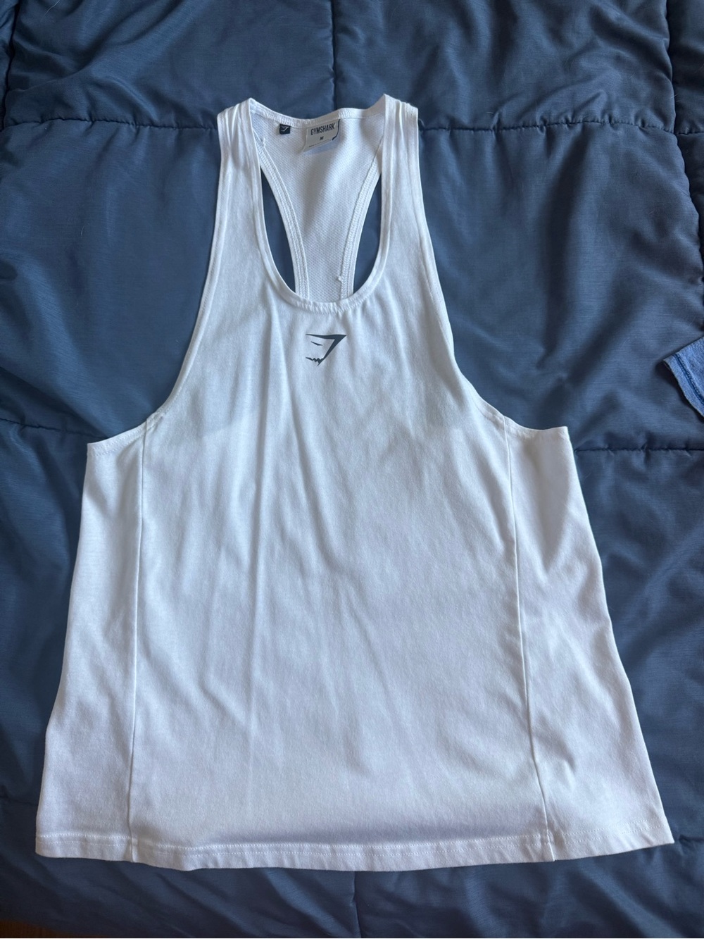 Gymshark Men’s White Racerback Training Tank